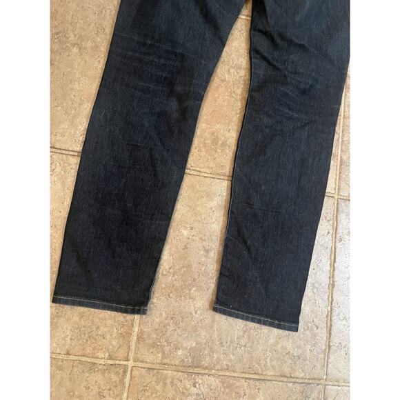 Lands End 30 Stretch Canvas Dark Blue Lightweight Super Skinny Denim Ankle Jeans - Picture 10 of 13